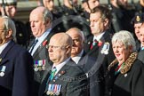 Remembrance Sunday at the Cenotaph in London 2014: Group D19 - South Atlantic Medal Association.
Press stand opposite the Foreign Office building, Whitehall, London SW1,
London,
Greater London,
United Kingdom,
on 09 November 2014 at 11:46, image #393