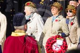 Remembrance Sunday at the Cenotaph in London 2014: Group D21 - First Aid Nursing Yeomanry (Princess Royal's Volunteers
Corps).
Press stand opposite the Foreign Office building, Whitehall, London SW1,
London,
Greater London,
United Kingdom,
on 09 November 2014 at 11:46, image #408