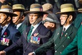 Remembrance Sunday at the Cenotaph in London 2014: Group D25 - Gurkha Brigade Association.
Press stand opposite the Foreign Office building, Whitehall, London SW1,
London,
Greater London,
United Kingdom,
on 09 November 2014 at 11:47, image #461