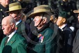 Remembrance Sunday at the Cenotaph in London 2014: Group D25 - Gurkha Brigade Association.
Press stand opposite the Foreign Office building, Whitehall, London SW1,
London,
Greater London,
United Kingdom,
on 09 November 2014 at 11:47, image #468