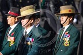 Remembrance Sunday at the Cenotaph in London 2014: Group D26 - British Gurkha Welfare Society.
Press stand opposite the Foreign Office building, Whitehall, London SW1,
London,
Greater London,
United Kingdom,
on 09 November 2014 at 11:47, image #475