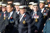 Remembrance Sunday at the Cenotaph in London 2014: Group E19 - HMS St Vincent Association.
Press stand opposite the Foreign Office building, Whitehall, London SW1,
London,
Greater London,
United Kingdom,
on 09 November 2014 at 11:52, image #715