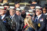 Remembrance Sunday at the Cenotaph in London 2014: Group E19 - HMS St Vincent Association.
Press stand opposite the Foreign Office building, Whitehall, London SW1,
London,
Greater London,
United Kingdom,
on 09 November 2014 at 11:52, image #718