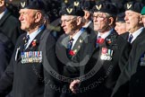 Remembrance Sunday at the Cenotaph in London 2014: Group E38 - Aircrewmans Association.
Press stand opposite the Foreign Office building, Whitehall, London SW1,
London,
Greater London,
United Kingdom,
on 09 November 2014 at 11:54, image #861