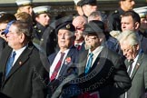 Remembrance Sunday at the Cenotaph in London 2014: Group F15 - National Gulf Veterans & Families Association.
Press stand opposite the Foreign Office building, Whitehall, London SW1,
London,
Greater London,
United Kingdom,
on 09 November 2014 at 11:58, image #1042