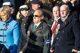 Remembrance Sunday at the Cenotaph in London 2014: Group F19 - 1st Army Association.
Press stand opposite the Foreign Office building, Whitehall, London SW1,
London,
Greater London,
United Kingdom,
on 09 November 2014 at 11:59, image #1094