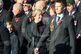 Remembrance Sunday at the Cenotaph in London 2014: Group F20 - Showmens' Guild of Great Britain.
Press stand opposite the Foreign Office building, Whitehall, London SW1,
London,
Greater London,
United Kingdom,
on 09 November 2014 at 11:59, image #1108