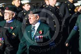 Remembrance Sunday at the Cenotaph in London 2014: Group A6 - King's Royal Rifle Corps Association.
Press stand opposite the Foreign Office building, Whitehall, London SW1,
London,
Greater London,
United Kingdom,
on 09 November 2014 at 12:00, image #1152
