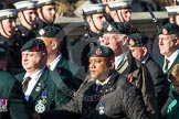 Remembrance Sunday at the Cenotaph in London 2014: Group A9 - Royal Green Jackets Association.
Press stand opposite the Foreign Office building, Whitehall, London SW1,
London,
Greater London,
United Kingdom,
on 09 November 2014 at 12:01, image #1189