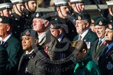 Remembrance Sunday at the Cenotaph in London 2014: Group A9 - Royal Green Jackets Association.
Press stand opposite the Foreign Office building, Whitehall, London SW1,
London,
Greater London,
United Kingdom,
on 09 November 2014 at 12:01, image #1190