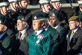 Remembrance Sunday at the Cenotaph in London 2014: Group A9 - Royal Green Jackets Association.
Press stand opposite the Foreign Office building, Whitehall, London SW1,
London,
Greater London,
United Kingdom,
on 09 November 2014 at 12:01, image #1193