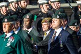 Remembrance Sunday at the Cenotaph in London 2014: Group A9 - Royal Green Jackets Association.
Press stand opposite the Foreign Office building, Whitehall, London SW1,
London,
Greater London,
United Kingdom,
on 09 November 2014 at 12:01, image #1194