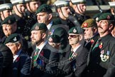 Remembrance Sunday at the Cenotaph in London 2014: Group A9 - Royal Green Jackets Association.
Press stand opposite the Foreign Office building, Whitehall, London SW1,
London,
Greater London,
United Kingdom,
on 09 November 2014 at 12:01, image #1196