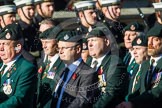 Remembrance Sunday at the Cenotaph in London 2014: Group A9 - Royal Green Jackets Association.
Press stand opposite the Foreign Office building, Whitehall, London SW1,
London,
Greater London,
United Kingdom,
on 09 November 2014 at 12:01, image #1199