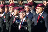 Remembrance Sunday at the Cenotaph in London 2014: Group A10 - Parachute Regimental Association.
Press stand opposite the Foreign Office building, Whitehall, London SW1,
London,
Greater London,
United Kingdom,
on 09 November 2014 at 12:02, image #1231
