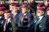 Remembrance Sunday at the Cenotaph in London 2014: Group A10 - Parachute Regimental Association.
Press stand opposite the Foreign Office building, Whitehall, London SW1,
London,
Greater London,
United Kingdom,
on 09 November 2014 at 12:02, image #1232