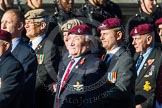 Remembrance Sunday at the Cenotaph in London 2014: Group A10 - Parachute Regimental Association.
Press stand opposite the Foreign Office building, Whitehall, London SW1,
London,
Greater London,
United Kingdom,
on 09 November 2014 at 12:02, image #1238