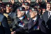 Remembrance Sunday at the Cenotaph in London 2014: Group A12 - King's Own Scottish Borderers.
Press stand opposite the Foreign Office building, Whitehall, London SW1,
London,
Greater London,
United Kingdom,
on 09 November 2014 at 12:02, image #1259