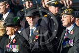 Remembrance Sunday at the Cenotaph in London 2014: Group A31 - Sherwood Foresters & Worcestershire Regiment.
Press stand opposite the Foreign Office building, Whitehall, London SW1,
London,
Greater London,
United Kingdom,
on 09 November 2014 at 12:05, image #1423
