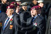 Remembrance Sunday at the Cenotaph in London 2014: Group B10 - Airborne Engineers Association.
Press stand opposite the Foreign Office building, Whitehall, London SW1,
London,
Greater London,
United Kingdom,
on 09 November 2014 at 12:08, image #1599