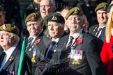 Remembrance Sunday at the Cenotaph in London 2014: Group B16 - Royal Pioneer Corps Association.
Press stand opposite the Foreign Office building, Whitehall, London SW1,
London,
Greater London,
United Kingdom,
on 09 November 2014 at 12:10, image #1686