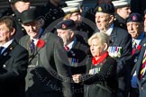 Remembrance Sunday at the Cenotaph in London 2014: Group B18 - Royal Army Medical Corps Association.
Press stand opposite the Foreign Office building, Whitehall, London SW1,
London,
Greater London,
United Kingdom,
on 09 November 2014 at 12:10, image #1707