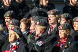 Remembrance Sunday at the Cenotaph in London 2014: Group B25 - Queen Alexandra's Royal Army Nursing Corps Association.
Press stand opposite the Foreign Office building, Whitehall, London SW1,
London,
Greater London,
United Kingdom,
on 09 November 2014 at 12:11, image #1791