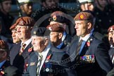 Remembrance Sunday at the Cenotaph in London 2014: Group B29 - Queen's Royal Hussars (The Queen's Own & Royal Irish).
Press stand opposite the Foreign Office building, Whitehall, London SW1,
London,
Greater London,
United Kingdom,
on 09 November 2014 at 12:12, image #1853
