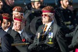 Remembrance Sunday at the Cenotaph in London 2014: Group B29 - Queen's Royal Hussars (The Queen's Own & Royal Irish).
Press stand opposite the Foreign Office building, Whitehall, London SW1,
London,
Greater London,
United Kingdom,
on 09 November 2014 at 12:12, image #1857