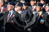 Remembrance Sunday at the Cenotaph in London 2014: Group B30 - 16/5th Queen's Royal Lancers.
Press stand opposite the Foreign Office building, Whitehall, London SW1,
London,
Greater London,
United Kingdom,
on 09 November 2014 at 12:13, image #1891