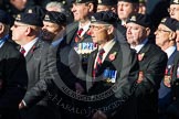 Remembrance Sunday at the Cenotaph in London 2014: Group B30 - 16/5th Queen's Royal Lancers.
Press stand opposite the Foreign Office building, Whitehall, London SW1,
London,
Greater London,
United Kingdom,
on 09 November 2014 at 12:13, image #1892