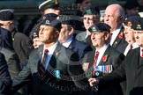 Remembrance Sunday at the Cenotaph in London 2014: Group B30 - 16/5th Queen's Royal Lancers.
Press stand opposite the Foreign Office building, Whitehall, London SW1,
London,
Greater London,
United Kingdom,
on 09 November 2014 at 12:13, image #1902