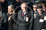 Remembrance Sunday at the Cenotaph in London 2014: Group M5 - Evacuees Reunion Association.
Press stand opposite the Foreign Office building, Whitehall, London SW1,
London,
Greater London,
United Kingdom,
on 09 November 2014 at 12:15, image #2007