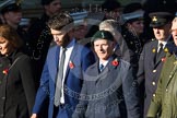 Remembrance Sunday at the Cenotaph in London 2014: Group M24 - Royal Mail Group Ltd.
Press stand opposite the Foreign Office building, Whitehall, London SW1,
London,
Greater London,
United Kingdom,
on 09 November 2014 at 12:18, image #2184