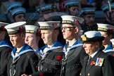 Remembrance Sunday at the Cenotaph in London 2014: Group M45 - Sea Cadet Corps.
Press stand opposite the Foreign Office building, Whitehall, London SW1,
London,
Greater London,
United Kingdom,
on 09 November 2014 at 12:21, image #2276