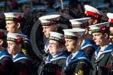 Remembrance Sunday at the Cenotaph in London 2014: Group M45 - Sea Cadet Corps.
Press stand opposite the Foreign Office building, Whitehall, London SW1,
London,
Greater London,
United Kingdom,
on 09 November 2014 at 12:21, image #2279