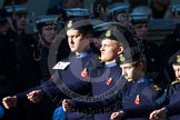 Remembrance Sunday at the Cenotaph in London 2014: Group M46 - Combined Cadet Force.
Press stand opposite the Foreign Office building, Whitehall, London SW1,
London,
Greater London,
United Kingdom,
on 09 November 2014 at 12:21, image #2282