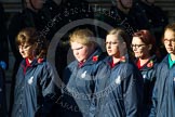 Remembrance Sunday at the Cenotaph in London 2014: Group M52 - Girls Brigade England & Wales.
Press stand opposite the Foreign Office building, Whitehall, London SW1,
London,
Greater London,
United Kingdom,
on 09 November 2014 at 12:21, image #2332