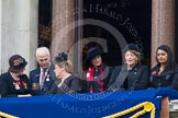 Remembrance Sunday at the Cenotaph in London 2014: Guests on one of the balconies of the Foreign- and Commonwealth Office.
Press stand opposite the Foreign Office building, Whitehall, London SW1,
London,
Greater London,
United Kingdom,
on 09 November 2014 at 10:22, image #55