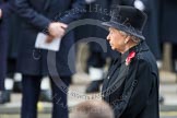 Remembrance Sunday at the Cenotaph in London 2014: HM The Queen at the Cenotaph.
Press stand opposite the Foreign Office building, Whitehall, London SW1,
London,
Greater London,
United Kingdom,
on 09 November 2014 at 11:16, image #265