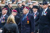Remembrance Sunday at the Cenotaph 2015: Group B7, Airborne Engineers Association.
Cenotaph, Whitehall, London SW1,
London,
Greater London,
United Kingdom,
on 08 November 2015 at 11:37, image #59