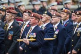 Remembrance Sunday at the Cenotaph 2015: Group B25, Kings Royal Hussars Regimental Association.
Cenotaph, Whitehall, London SW1,
London,
Greater London,
United Kingdom,
on 08 November 2015 at 11:41, image #194