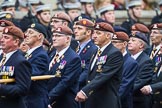 Remembrance Sunday at the Cenotaph 2015: Group B25, Kings Royal Hussars Regimental Association.
Cenotaph, Whitehall, London SW1,
London,
Greater London,
United Kingdom,
on 08 November 2015 at 11:41, image #195