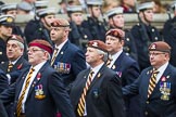 Remembrance Sunday at the Cenotaph 2015: Group B25, Kings Royal Hussars Regimental Association.
Cenotaph, Whitehall, London SW1,
London,
Greater London,
United Kingdom,
on 08 November 2015 at 11:41, image #204