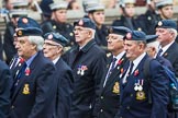 Remembrance Sunday at the Cenotaph 2015: Group C11, Royal Air Force & Defence Fire Services Association.
Cenotaph, Whitehall, London SW1,
London,
Greater London,
United Kingdom,
on 08 November 2015 at 11:49, image #486