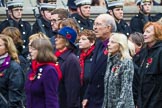 Remembrance Sunday at the Cenotaph 2015: Group D15, War Widows Association.
Cenotaph, Whitehall, London SW1,
London,
Greater London,
United Kingdom,
on 08 November 2015 at 11:54, image #660
