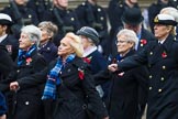 Remembrance Sunday at the Cenotaph 2015: Group E18, Association of WRENS.
Cenotaph, Whitehall, London SW1,
London,
Greater London,
United Kingdom,
on 08 November 2015 at 12:01, image #910