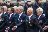Remembrance Sunday at the Cenotaph 2015: Group E39, Royal Navy School of Physical Training.
Cenotaph, Whitehall, London SW1,
London,
Greater London,
United Kingdom,
on 08 November 2015 at 12:04, image #1008