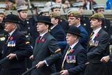 Remembrance Sunday at the Cenotaph 2015: Group A14, 4 Company Association (Parachute Regiment).
Cenotaph, Whitehall, London SW1,
London,
Greater London,
United Kingdom,
on 08 November 2015 at 12:11, image #1293
