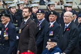Remembrance Sunday at the Cenotaph 2015: Group A18, Royal Hampshire Regiment Comrades Association.
Cenotaph, Whitehall, London SW1,
London,
Greater London,
United Kingdom,
on 08 November 2015 at 12:12, image #1313